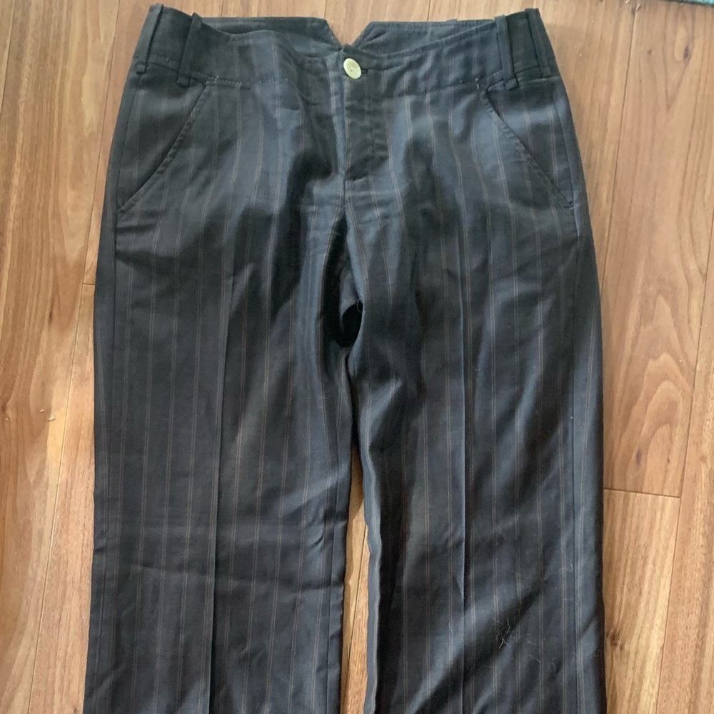Banana Republic Brown Pinstripe Trousers